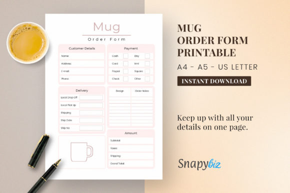 Download Mug Order Form | Crafter Order Form - Premium Resources