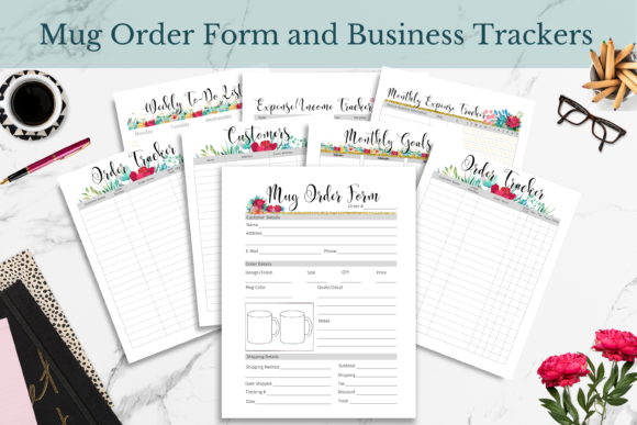 Download Mug Order Form Business Trackers Floral - Premium Resources