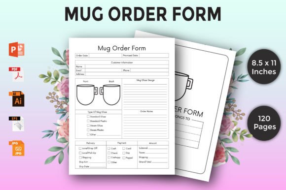 Download Mug Order Form Logbook - Kdp Interior - Premium Resources